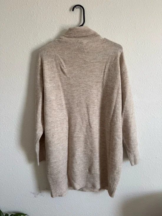 Lulu's Cream Funnel Neck Sweater Dress - Picture 6 of 6